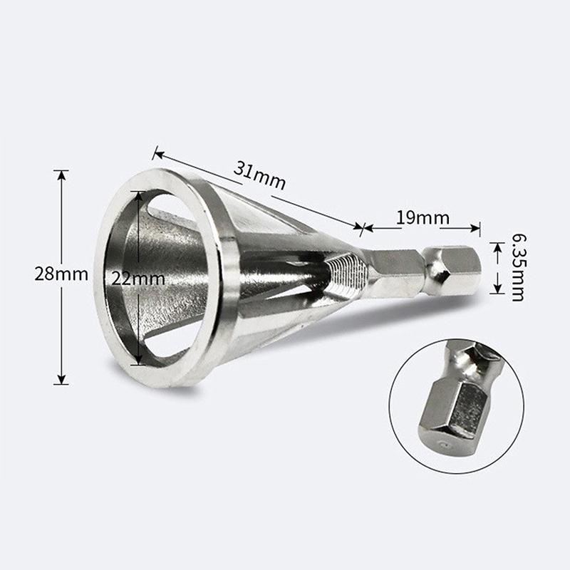 Deburring External Chamfer Tool Metal Hex Triangle Trimming Drill Bit For Screw Fast Remove Burr Removal