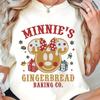 New Cute Mickey Minnie Gingerbread Graphic Print High Quality Unisexs and Womens Short Sleeve Loose Casual TShirts