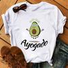 Maglietta Casual Harajuku da Donna Maycaur con Stampa di Avocado Estate Manica Corta T-shirt Casual Girocollo