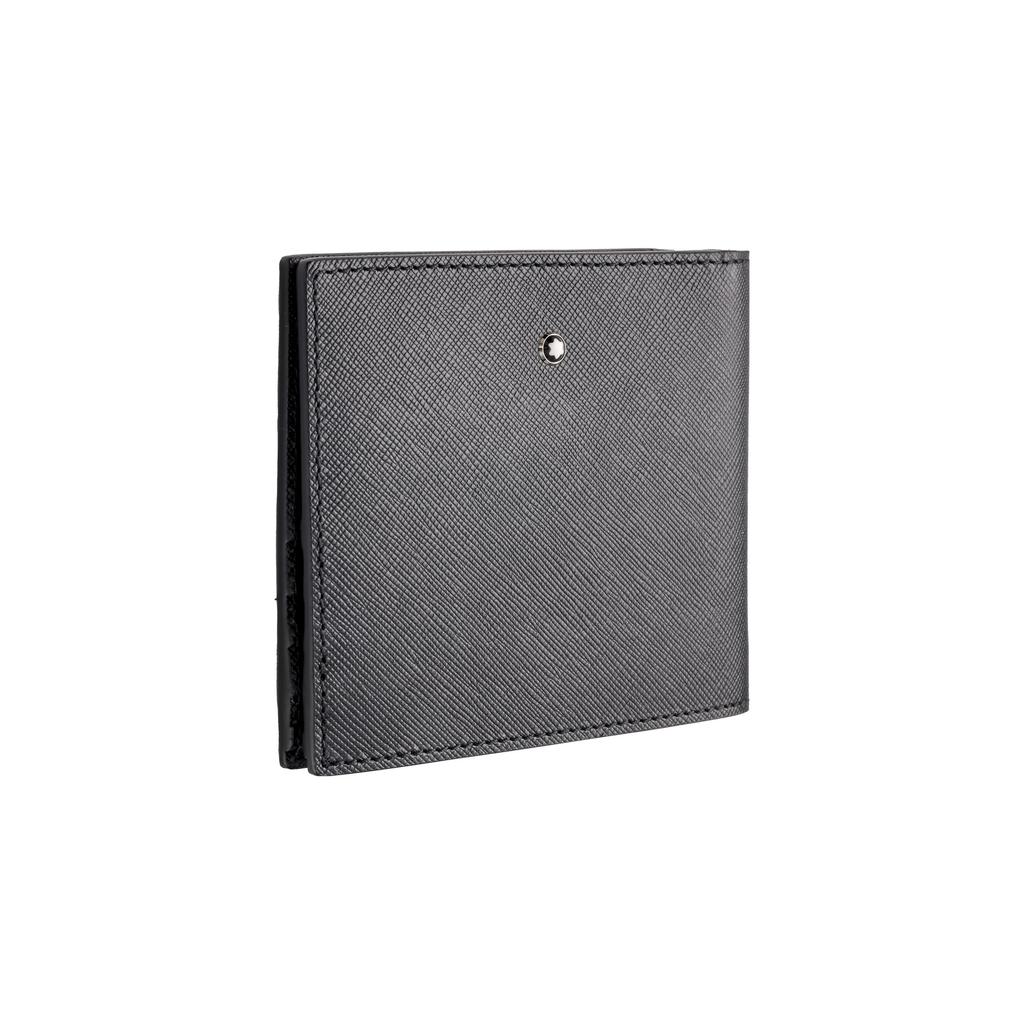 Montblanc Classic Minimalist Solid Color Eight Card Slot Leather Wallet Men Wallet Black 113211