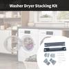 Laundry Placement Hardware Kit for Washer Dryer Installation with Support Guides Metal Mounting Components and Fasteners for Household Use