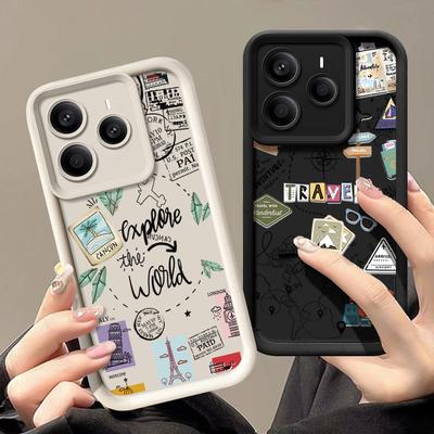 Schild Notiz Muster Weiche Silikon Handyhülle Für Xiaomi 14T Pro 13T Poco X7 F6 Pro X6 Redmi Note 14 Pro 13 12 11 Stoßfest Matte TPU Bumper Hülle