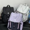 Fresh and sweet contrasting color girl bag, new light, high-value and large-capacity backpack for junior high school students
