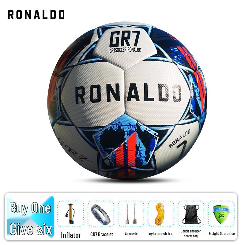 

Пам ятний шкіряний футбольний м яч CR7 Ліги Чемпіонів, Стійкий до зносу, Розмір 5 (Дитячий та Дорослий) для змагань та вступних іспитів до школи. Size 5 (Standard 11-a-side)