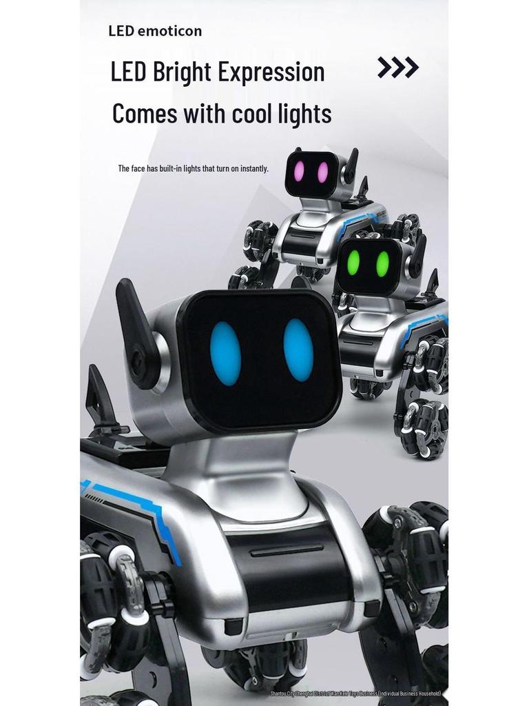 Children's Remote Control 8-Wheel Stunt Robot Dog Car, Perfect Birthday Gift for Ages 3-6