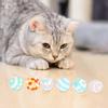 6Pcs Multi Colored Pet Cat Soft Plush Ball Sound Toy Interactive Training Cat Teaser Toy