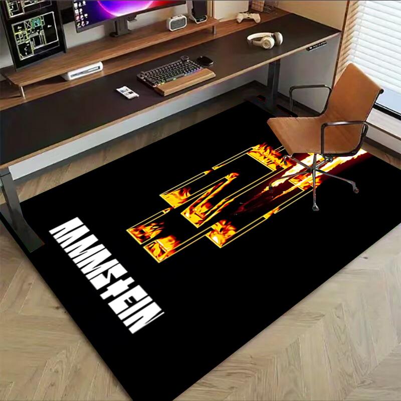 1pc Fire Metal Energy Carpet for Playroom Bedroom Living Room Sofa Home Decor,kids Game Area Rug Non-slip Floor Mat Y730163