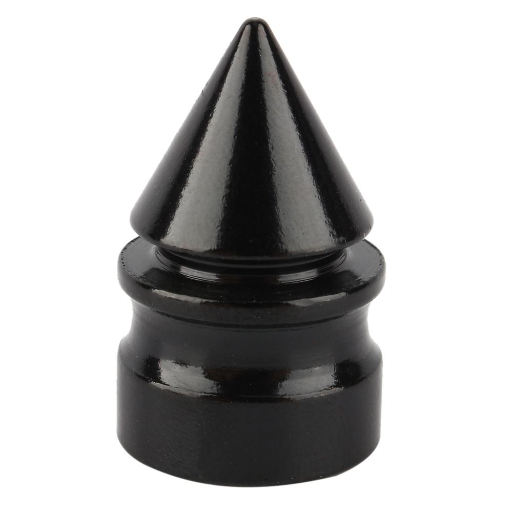 4Pcs Tower Tyre Valve Cap Black Aluminium Alloy Replacement Kit for Automobile Motorcycle