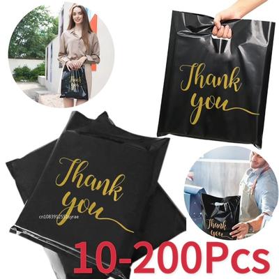 200/50/10 Stück Dankeschön-Geschenktüten für Hochzeiten, Geburtstage, Gastgeschenke, Geschenkpapier, Plastiktüten für Geschäfte, kleine Unternehmen, Süßigkeiten, Konditoreien, Verpackungen
