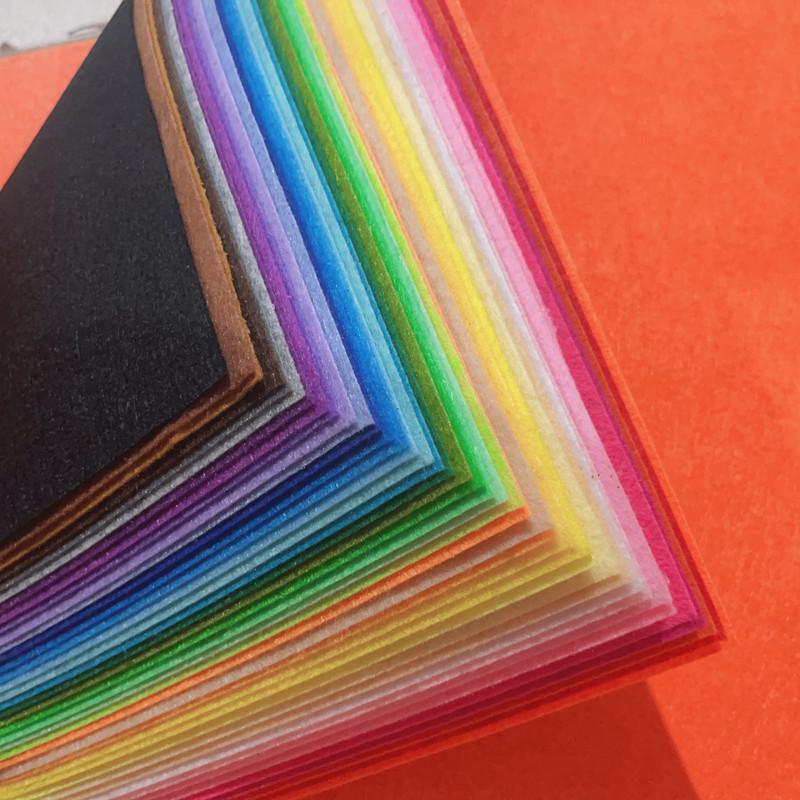 Colored Felt Fabric: 1mm Non-Woven, 50 Colors, Perfect for Kindergarten and DIY Crafts