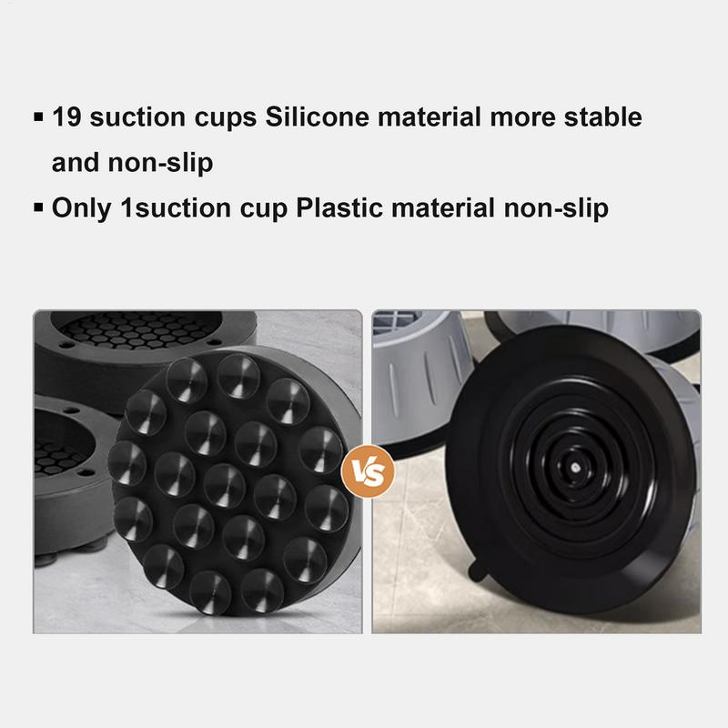 Anti-Walking Washer Dryer Pedestals Strong Suction Shock Absorbing Mat Anti Vibration Pads Enlarged Washer Mat Protector