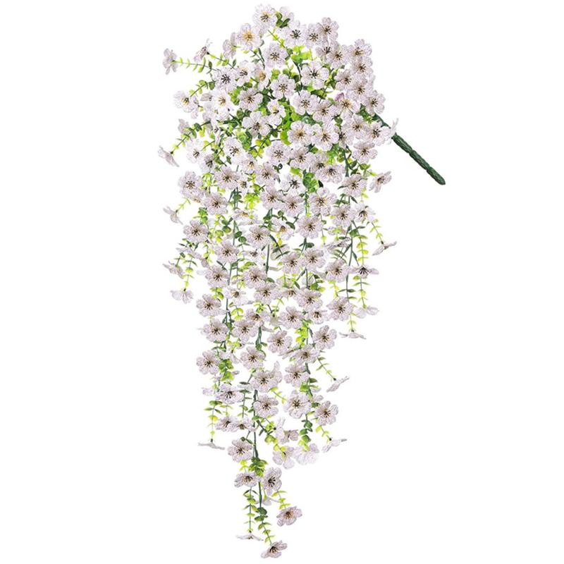 Artificial Morning Glory Flower UV Resistant Hanging Flowers Silk Morning Glory Garden Wedding Decoration Outdoor Hanging Plants