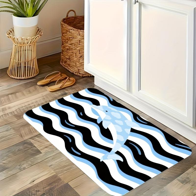 1PC Marine Ecosystem Kitchen Rug Non-Slip Door Mat Pop Design Bathroom Rug Bath Mat Carpet for Home Sink Laundry Decor