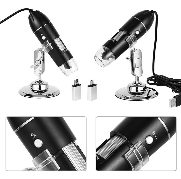 

1600x Digital Microscope, High-definition Microscope,Skin detector, can be connected to a computer to measure Android phones option1