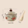 Chinese Retro Ceramic Single-Serve Stew and Soup Pot with Lid