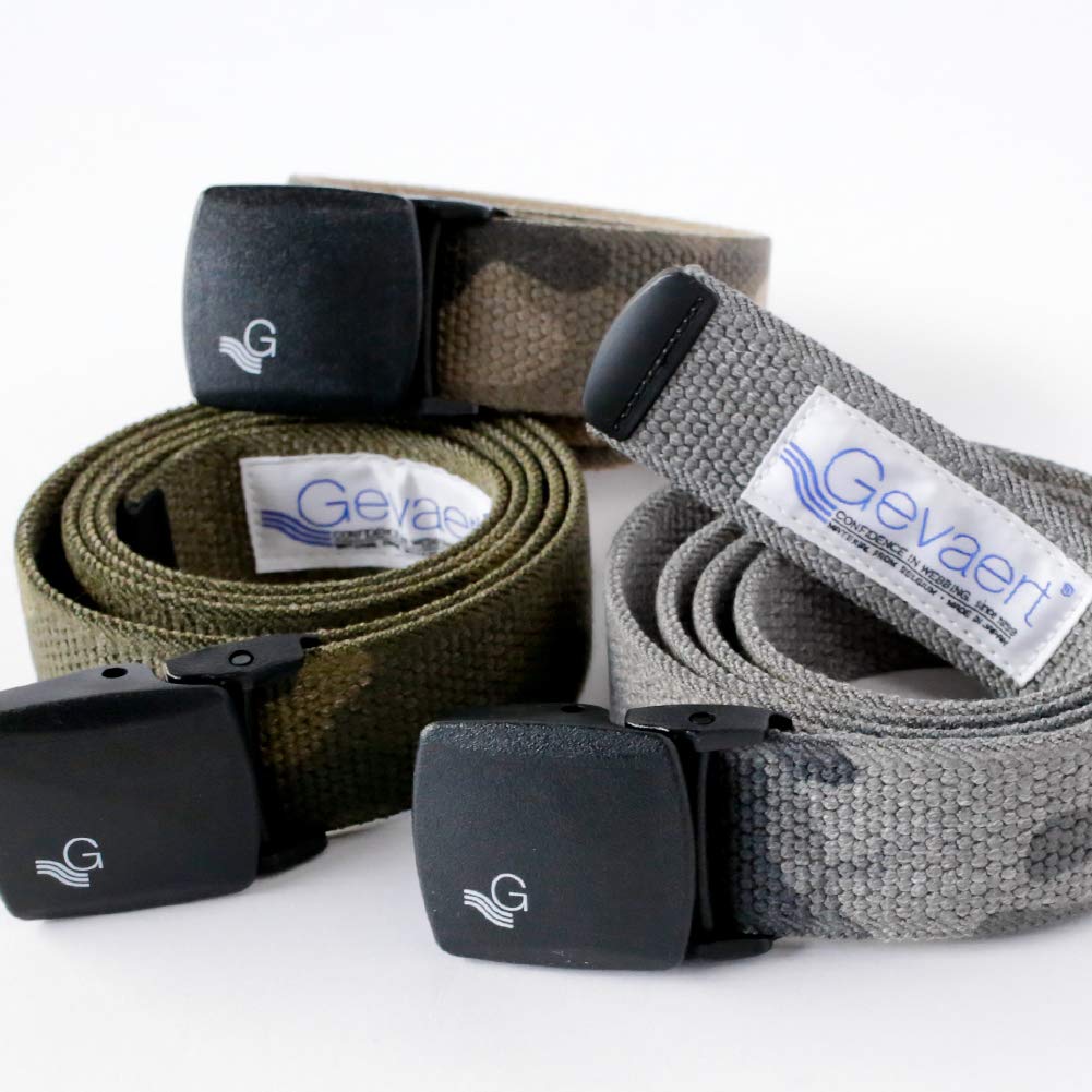 Black Buckle Made In Stretchable Fabric Solid Camouflage Beige [Gevalt] Belt, Japan, Belt, Color, Men's & Women's,