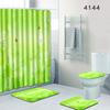 Dream Flower Bathroom Shower Curtain Floor Mat Toilet Cover Foot Mat Four-Piece Set