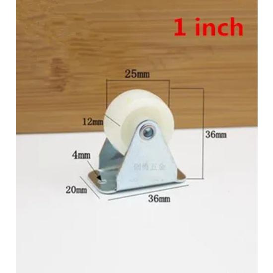 Nya 8 st 1 tum/1,5 tum/2 tum Platt Bil Fast Hjul Tyst Riktbart Hjul Metall Kiselgel Material DIY Modell Delar