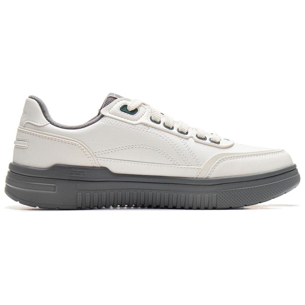 Li Ning Cyan Cloud Synthetic Leather Low Top Skateboard Shoes Men's White Gray AGCU349-1
