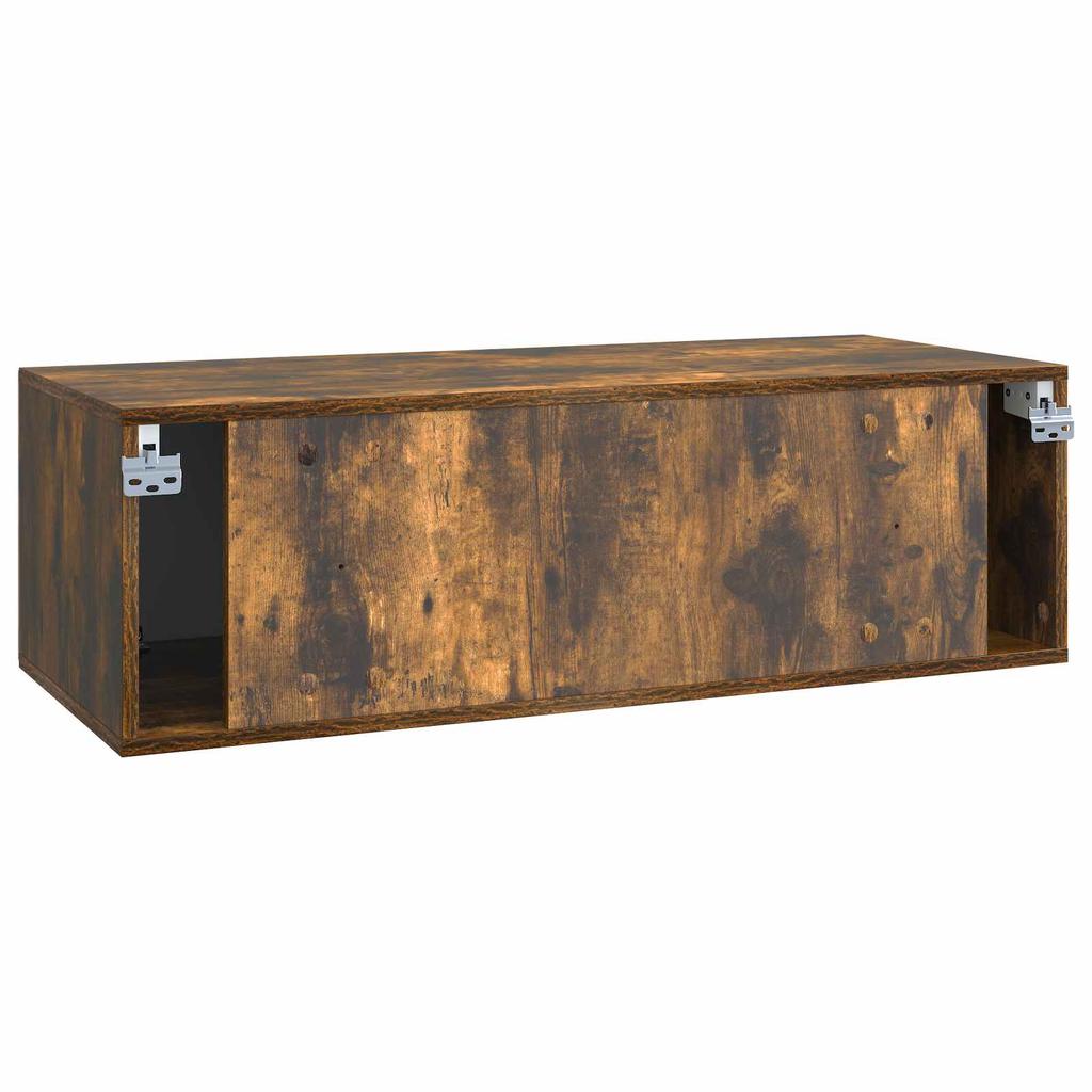 Wall Mounted TV Cabinet Smoked Oak 98 x 41 x 30 cm