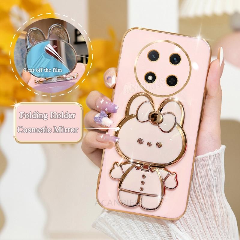 

Magic7lite Роскошный чехол-держатель для зеркала с покрытием для Huawei Honor Magic 7 Magic7 Lite X9c X9b Proplus Силиконовый чехол-подставка Honorx9c For honor X9C