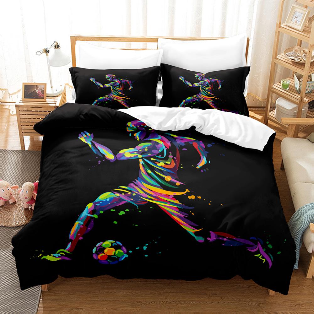 3D Digital Printing Football Series Three-Piece Bedding Quilt Set Two-Piece Set