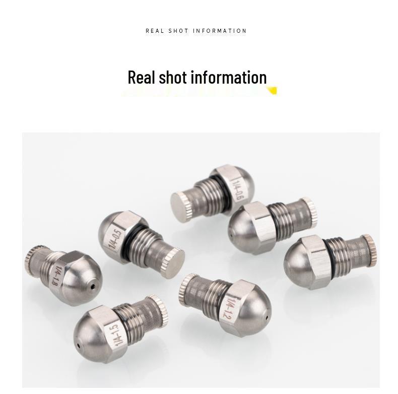 Stainless Steel 1/2" Fine Atomizing Nozzle for Fuel Injection, Humidification, & Mist Cooling.