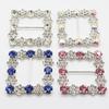 New 45X45MM 2Pcs Fashion Square Crystal Rhinestone Buckles Wedding Invitation Card Decoration DIY Hair Accessories