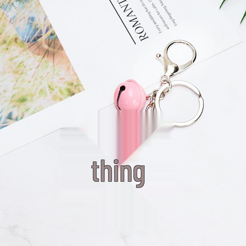 Creative 3D Cute Soft Rubber Cat Paw Keychain with Bell - Car Pendant Ring 