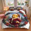 3Pcs Christmas Winnie Pooh Bedding Sets For All Sizes New 3D Printed Bed Cover Comforter Duvet Cover Pillowcase Bedroom Decoration