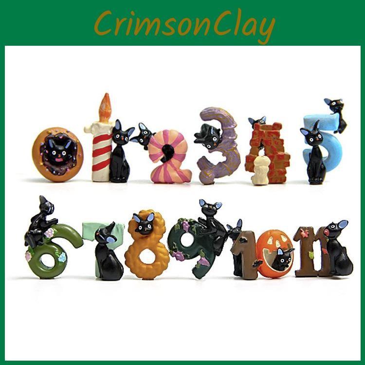 Kiki Delivery Service Jiji Creative Digital Black Cat Model Toy Action Figures