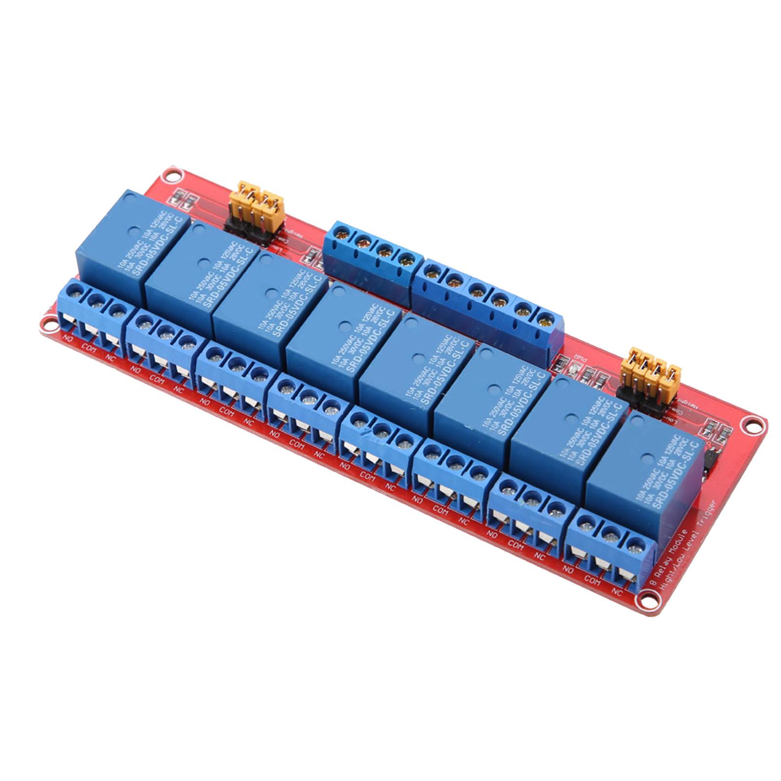 

8-канальна оптронна релейна плата високого та низького тригера 5 В 5V