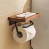 Paper Towel Holder Self Wood Adhesiv No-Punch Wall Mount Kitchen Bathroom Toilet Roll Paper Hook Storage Shelf Easy-Install