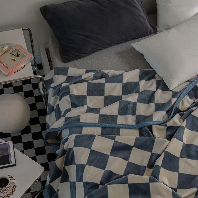 Muji Checkerboard Viscose Blanket