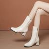 NEW Mid-leg Womens Boots Lightweight Soft Women's Snow Boots High Top Non-Slip Wear-Resistant Winter High Heels Boots