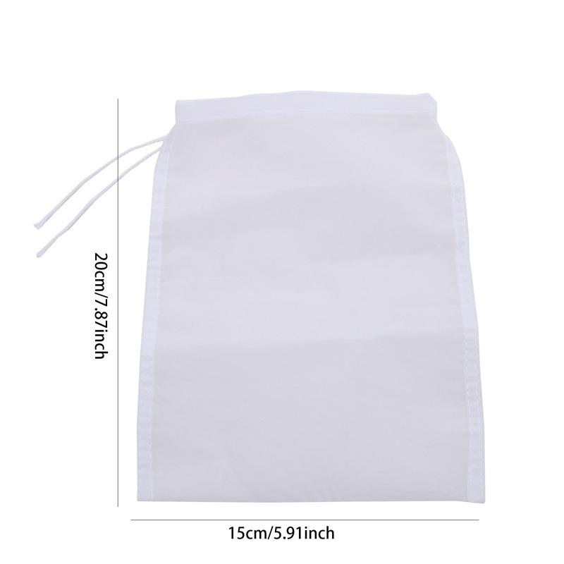 Nylonowe worki filtrujące do mleka Wielokrotnego użytku Do soi Jogurtu Herbaty Kawy Oleju Piwa Żywności Siatka Filtracyjna Sznurek Ściągający Sitko Kuchenne Durszlak 100Mesh 200Mesh 300Mesh