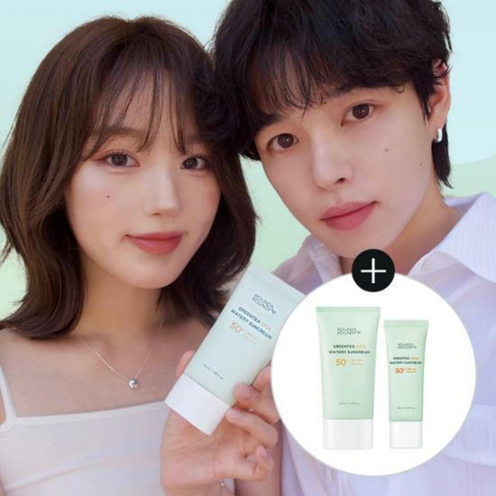 

Round Round [июль All Young Pick] Round Round Green Tea Cica Moisture Sun Cream 50 мл 1+1 ограниченный выпуск 2 вида, выберите 1