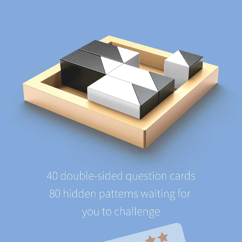 Creative Hiding Block 3D Puzzle Toy for Toddler Montessori Building Block Set Preschool Color Shape Matching Brain Game