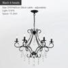 American Country Style Crystal Chandelier Iron Nordic Modern Living Room Candle Chandelier Bedroom Home Decoration Lighting