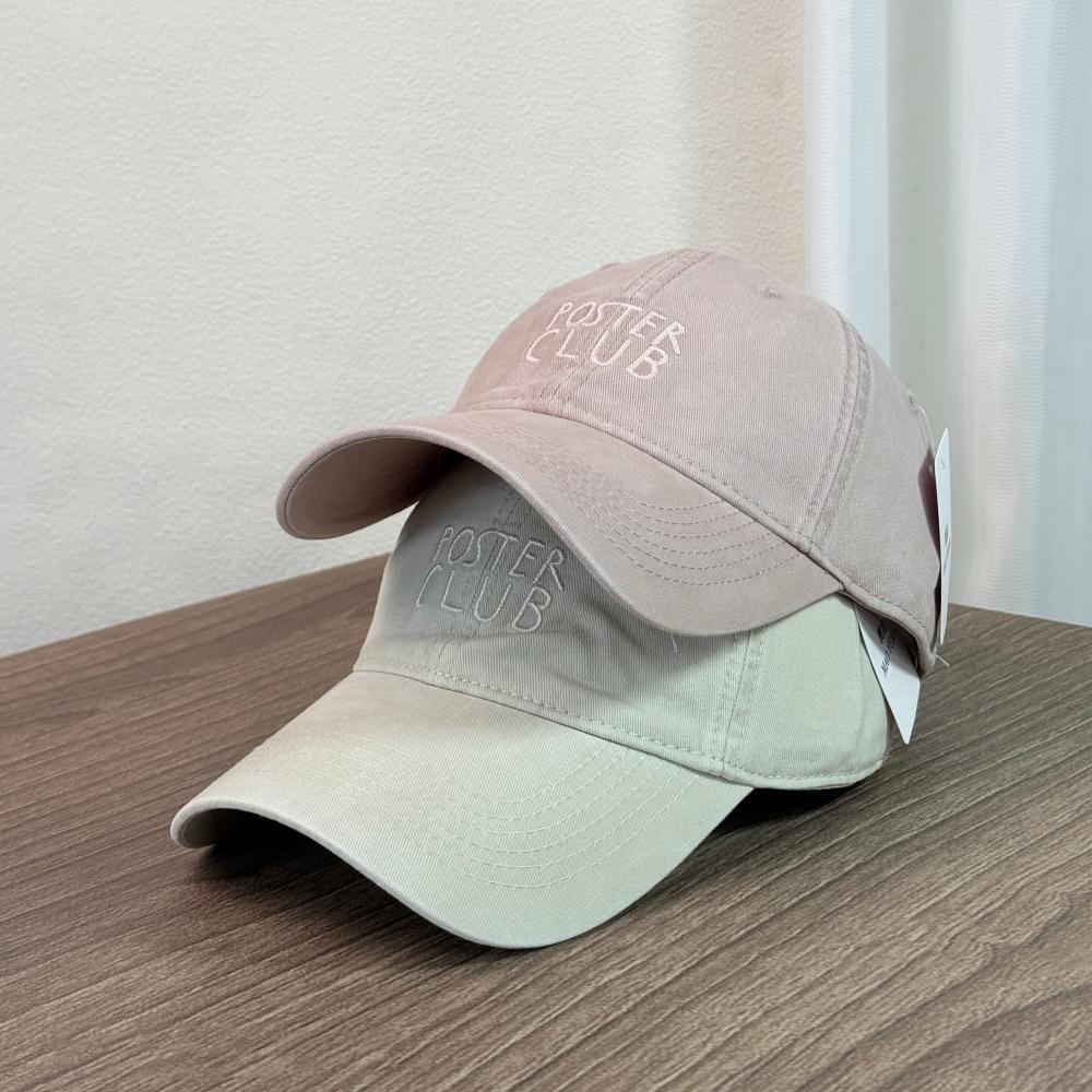 Fashion Hat Autumn and Winter Embroidery Baseball Cap Korean Version Casual Cap Versatile Men's Sunscreen Hat Soft Top Cotton Cloth Sun Hat Women