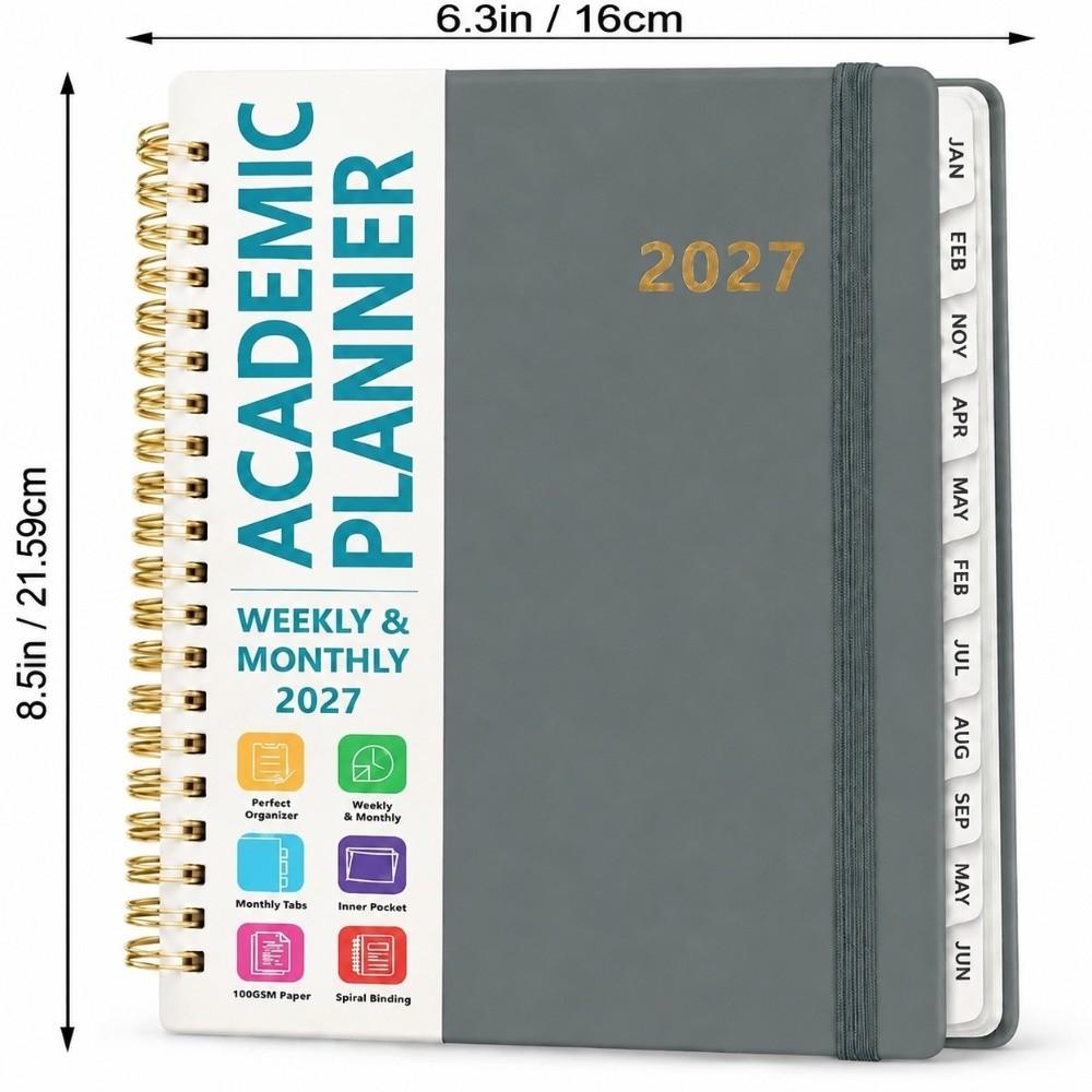 A5 A5 Size Weekly Monthly Agenda Coil Binding A5 Organizer Coil Notebook Time Management
