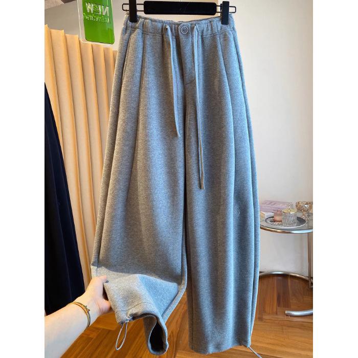 High-End European Style Winter Plus Velvet High Waist Slimming Women s Sweatpants 3XL