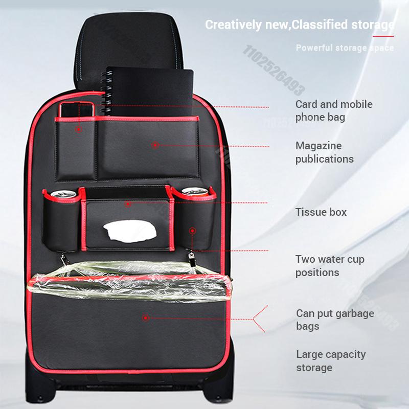 2 szt. wielofunkcyjny organizer na oparcie siedzenia samochodu PU skórzana torba na tylne siedzenie przechowywanie w samochodzie z 6 kieszeniami do przechowywania w podróży porządkowanie