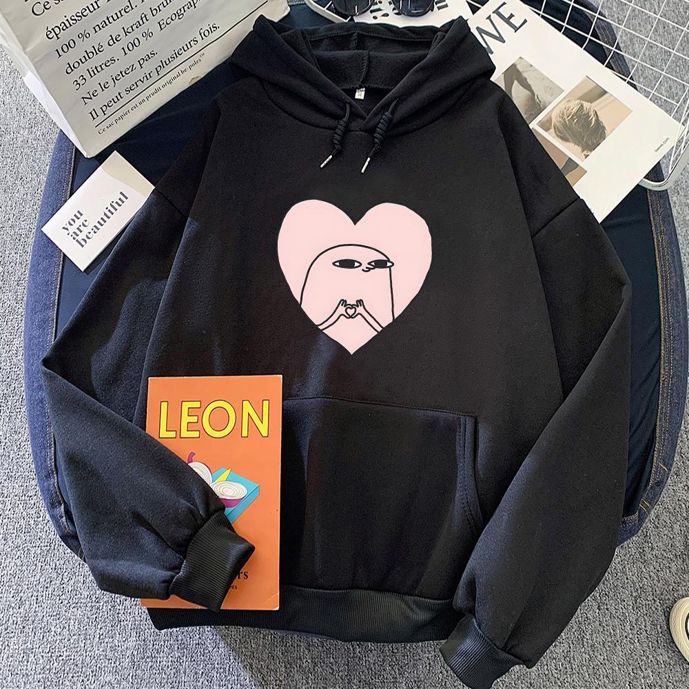 

Pink Ketnipz with Heart Graphic Hoodies Long Sleeve High Quality Sweatshirt Casual Hooded Fleece Pullover Sudaderas Con Capucha 3XL