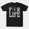 Asiatische Größe Baumwolle Unisex T-Shirt Druck T-Shirt Raiders Are For Life T-Shirt No-Cut Print Normale Passform