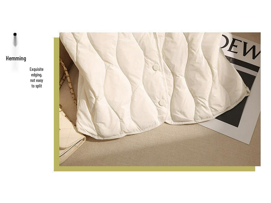 Chaleco acolchado de algodón para mujer: Superligero y Fino, Cálido, Sin Mangas, Abotonado para Primavera, Otoño, Invierno