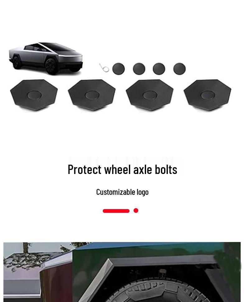 Cybertruck Wheel Center Cap Screw Cover - Modified Car Accessory for 24 Models