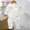 Baby Warmth Cotton Toddler Pajamas With High Waist And Ribbed Pants For Winter And Fall