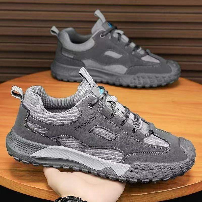

Мужские новые ретро кроссовки, износостойкая обувь для стройки, рабочая обувь для походов, спортивные повседневные ботинки, модная трендовая обувь 39 серый