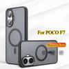 For Poco F7 Deksel for Magsafe Magnetisk Matt Akryl Støtfanger for Xiaomi POCO F 7 POCOF7 Redmi Turbo 4Pro Trådløs Lading Hardt Deksel